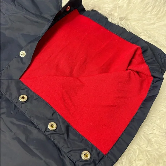 Tommy Hilfiger Vintage 90s Snap Windbreaker Pants Navy Blue Small Y2K - Picture 10 of 13